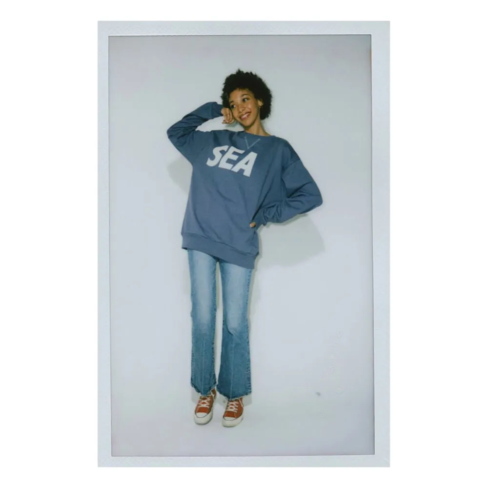 WIND AND SEA BIG SEA CREWNECK-B.BLUE CREAM