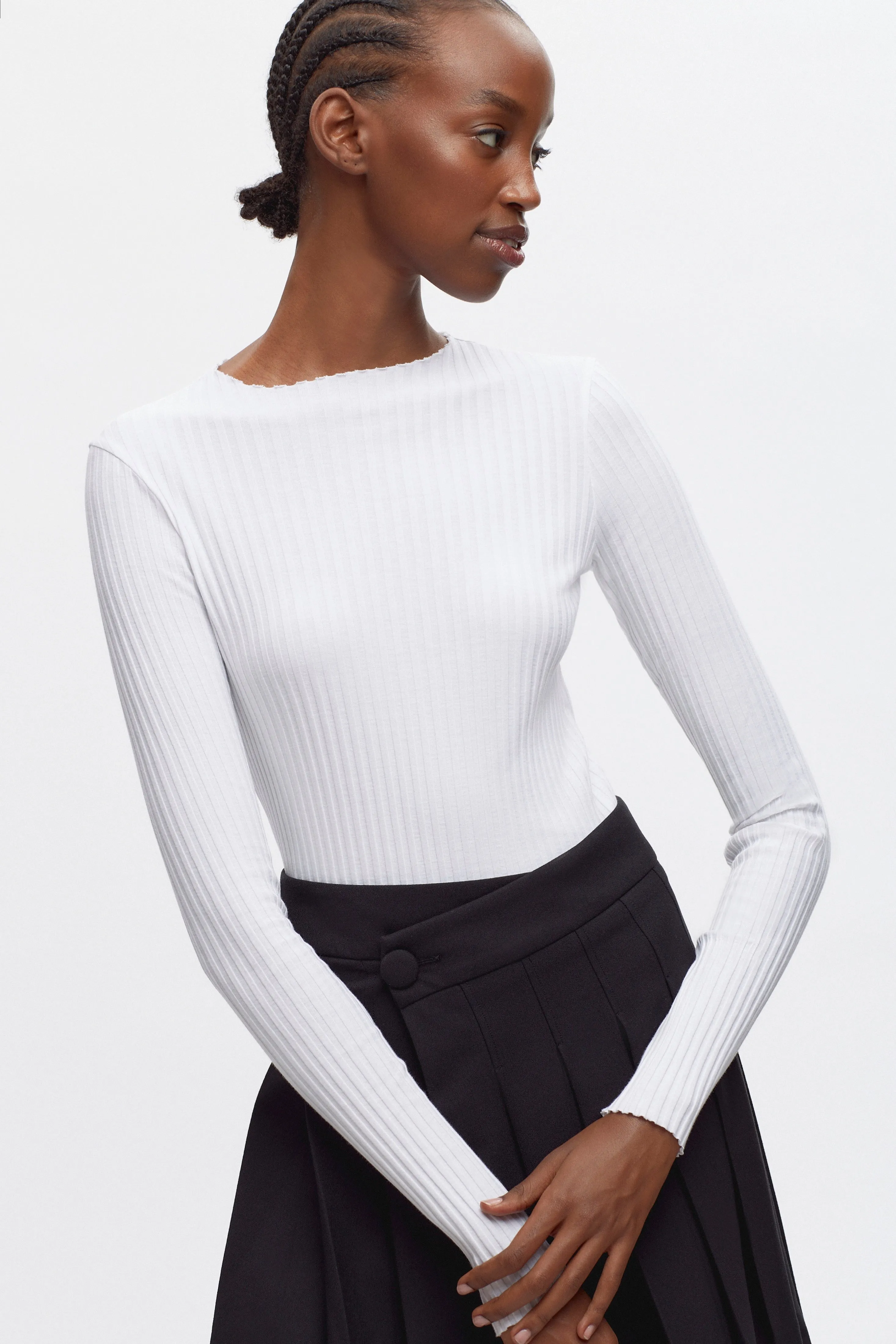 Women's Nile Rib Longsleeve in White