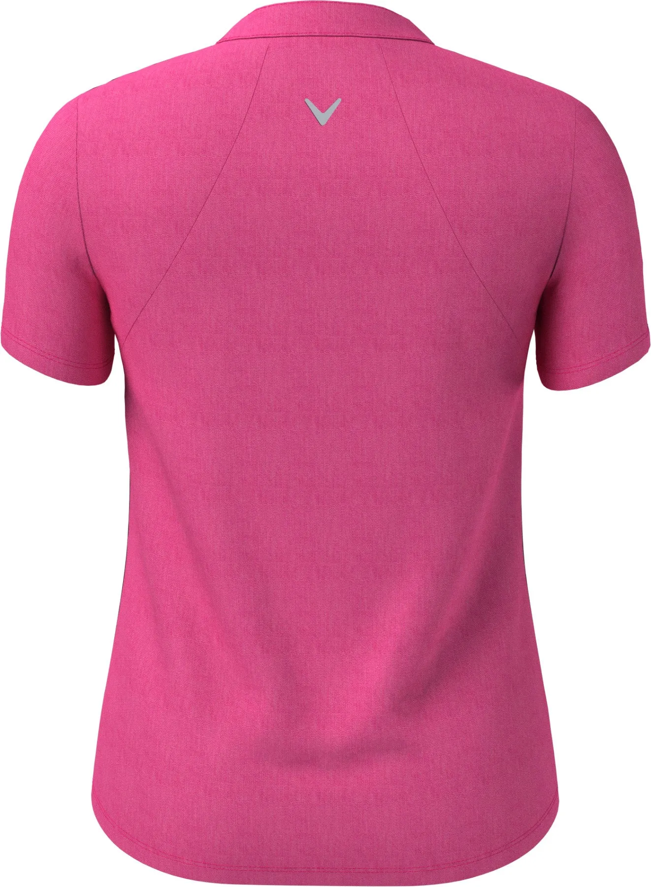 Women's Tonal Texture Heather Polo Top In Pink Peacock Heather