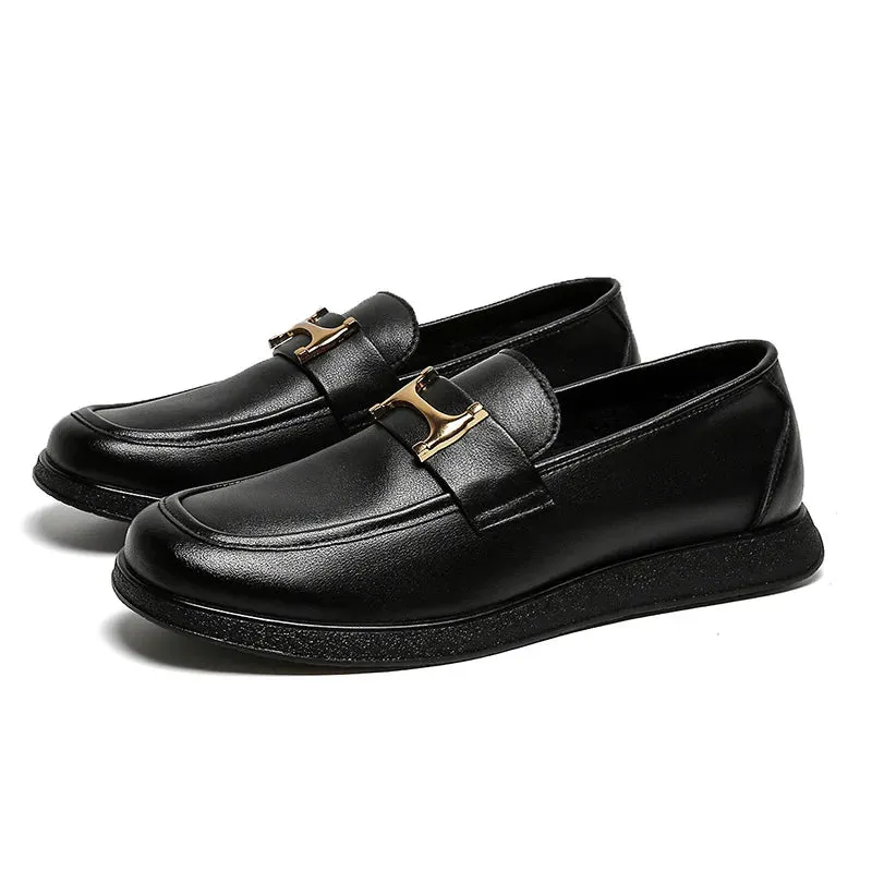 Xituodai  Men's Classic Retro Fullstrap Loafers Men Genuine Leather Casual Business Shoes Mens Comfortable Outdoor Moccasins Driving Flats